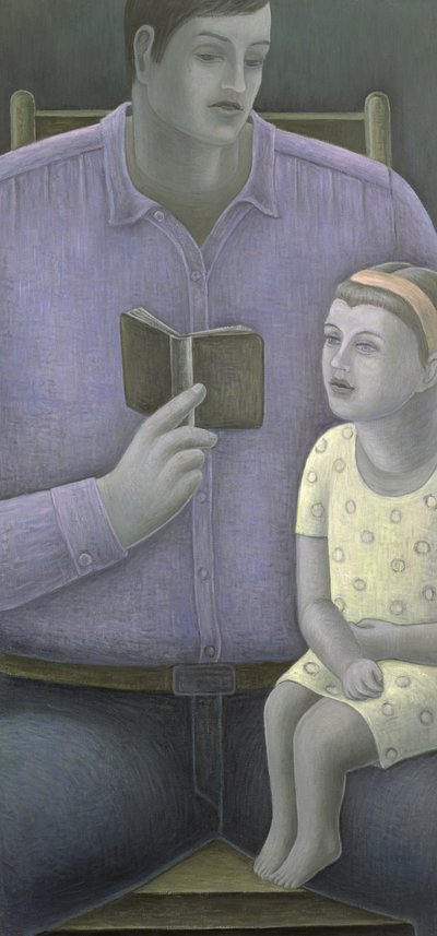 Mann liest Mädchen vor, 2003 von Ruth Addinall